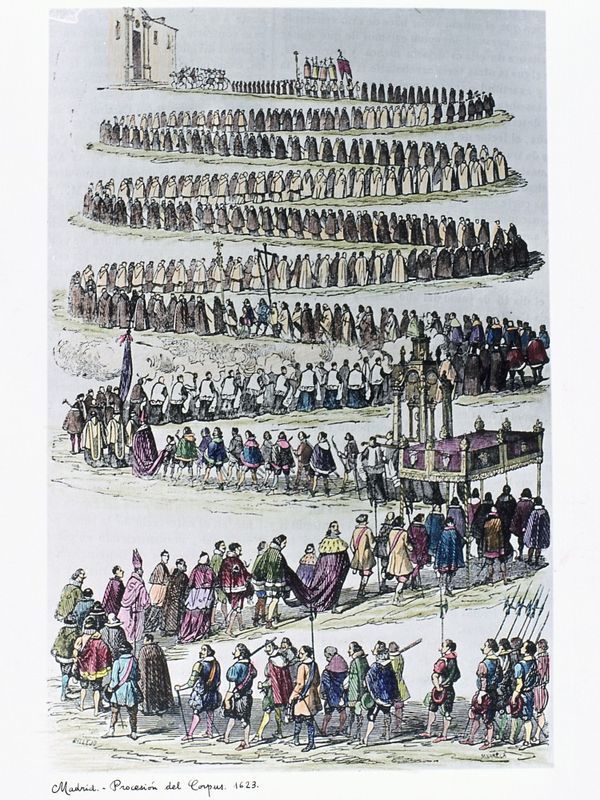 Protocolo en la procesión del Corpus de 1623 en Madrid