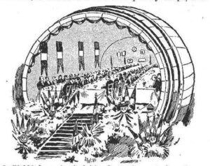 Banquete dentro de un tonel, creatividad en montajes efímeros en 1900