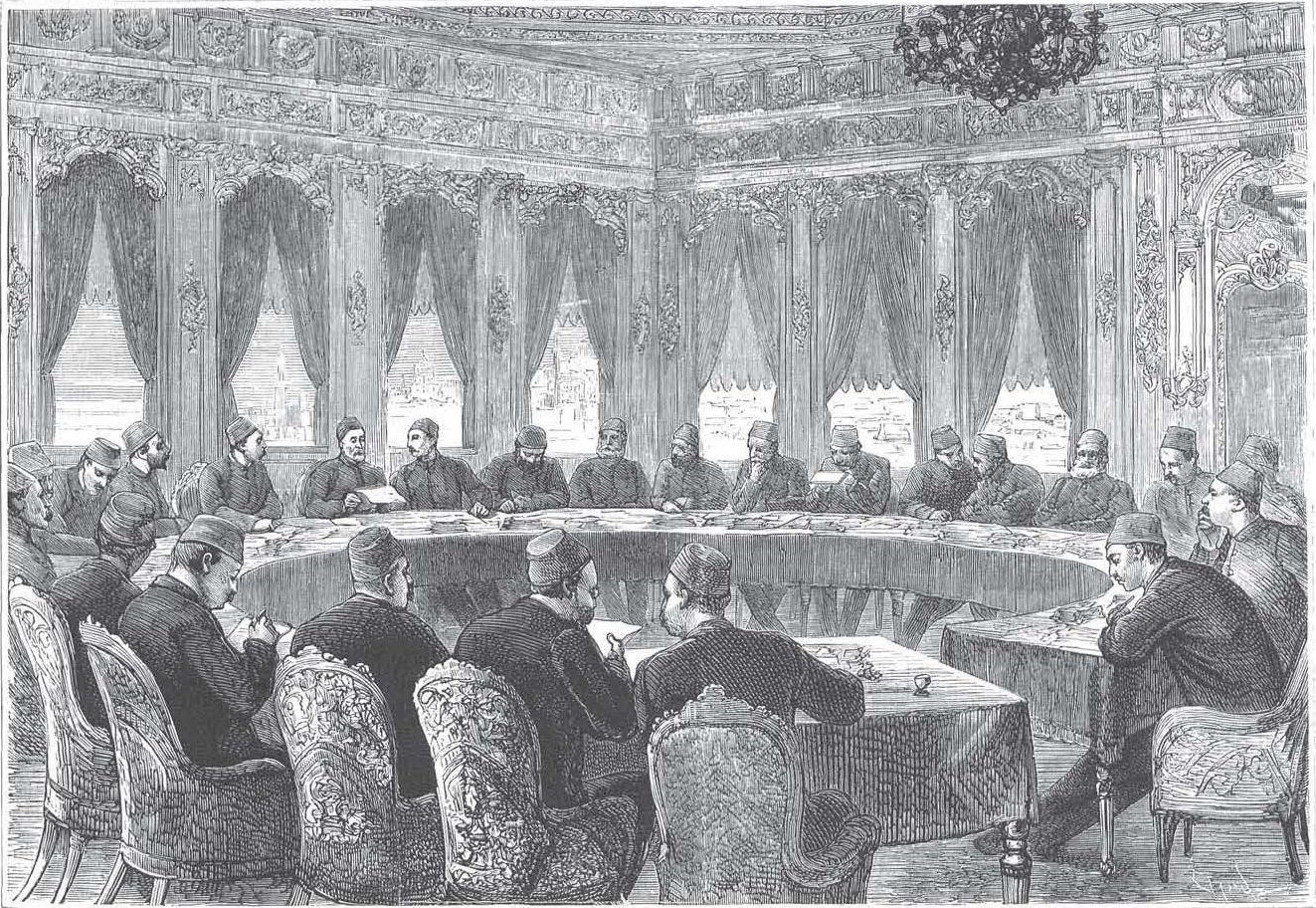 Una mesa de protocolo, la del Consejo de Ministros